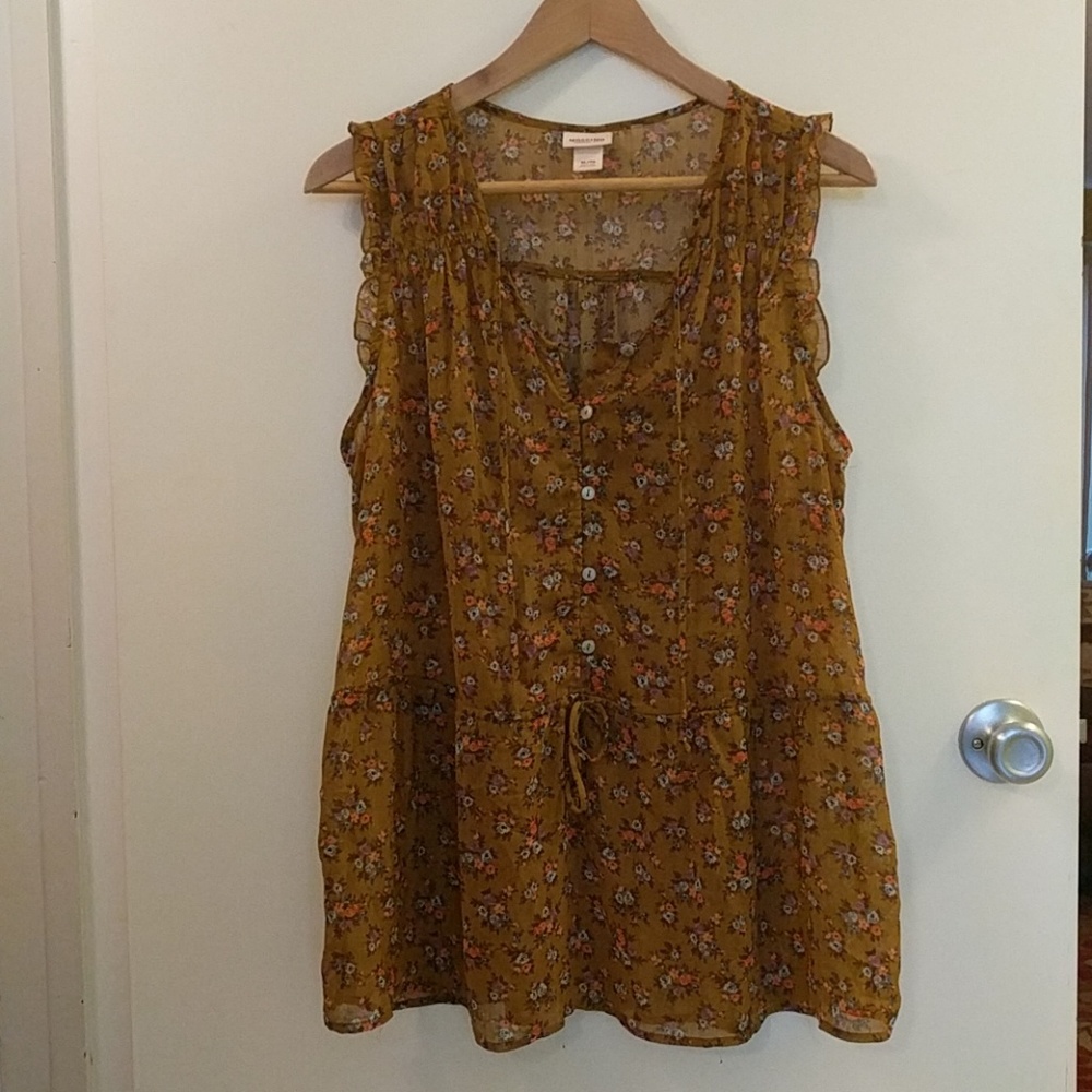 Floral Tie Waist Blouse